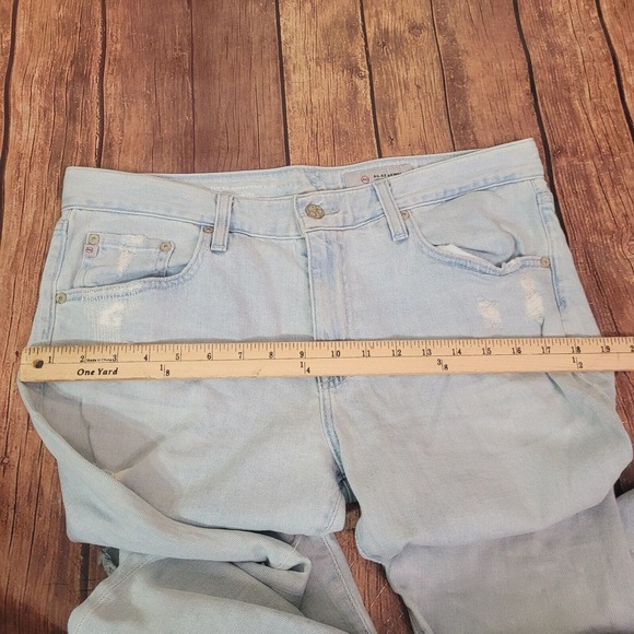 Adriano Goldschmied Womens Jeans 30 Ex-Boyfriend Slim Slouchy Raw Hem Distressed - Picture 7 of 14